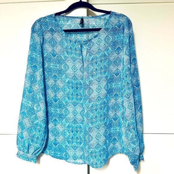Stetson Sheer Blouse Sz S oversized‎ - see photos for size - Picture 1 of 4
